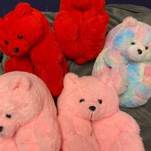 Teddy slippers fit size 5w-12w BUNDLE